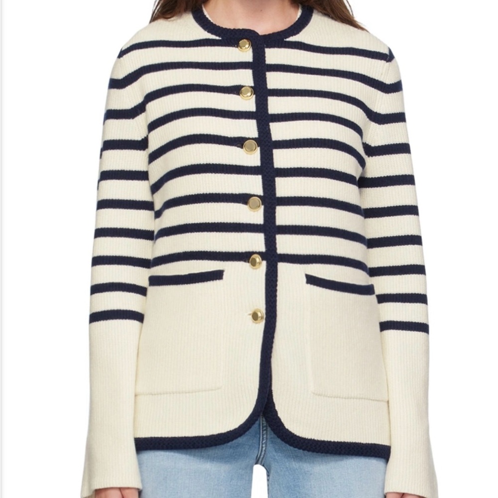 (New) Rag & Bone  Off- White Nancy Wool Cardigan - Picture 7 of 7